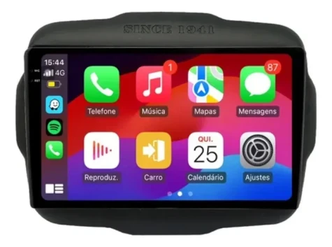 CENTRAL MULTIMIDIA 9" ADAK JEEP RENEGADE 2015/2022 ANDROID 4CORE + 2GB RAM + 64GB ROM