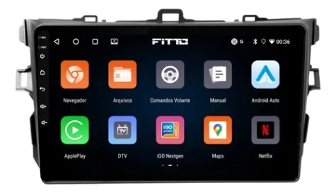 MULTIMEDIA 9" TOYOTA COROLLA 2007 AL 2012 ADAK ANDROID 4CORE + 2GB RAM + 64GB ROM