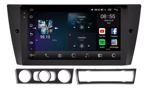 MULTIMEDIA 9" BMW SERIE 3 E90-E91-E93 2005 AL 2012 AR DIGITAL / ANALOGICO ADAK ANDROID 4CORE + 2GB RAM + 64GB ROM